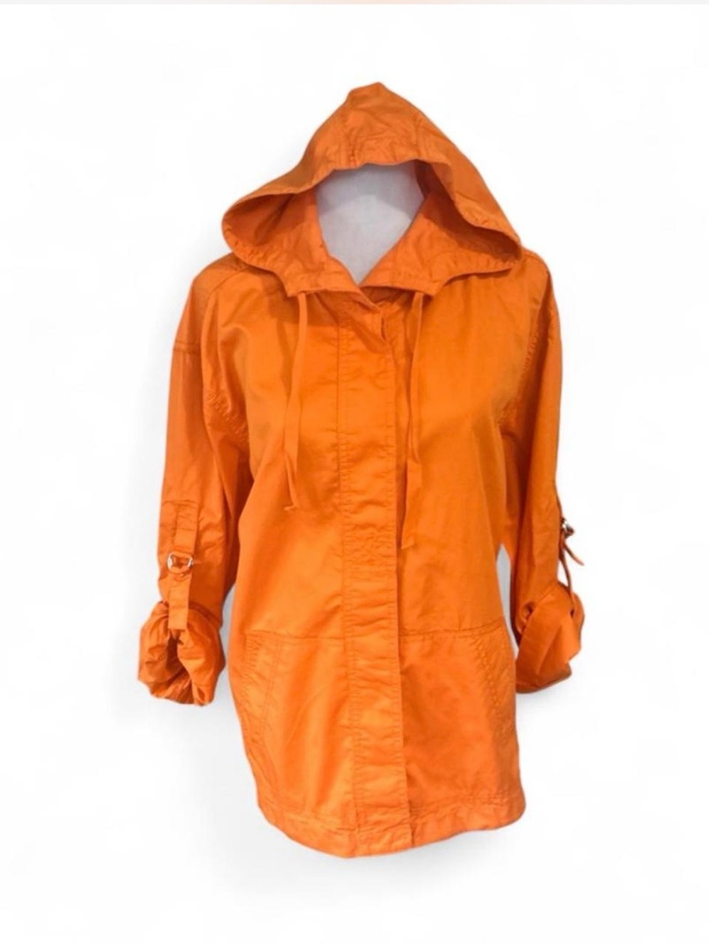 Liz Claiborne Hooded Jacket in Bright Orange